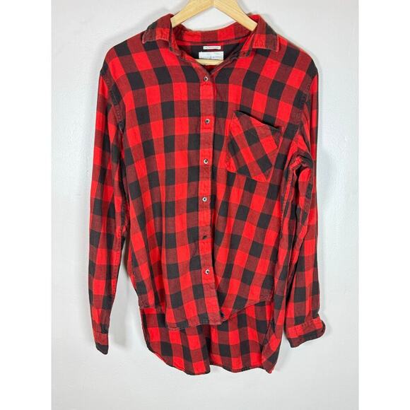 Denim & Supply Ralph Lauren Long Sleeve Button Front Plaid Boyfriend Fit Large - Picture 1 of 7